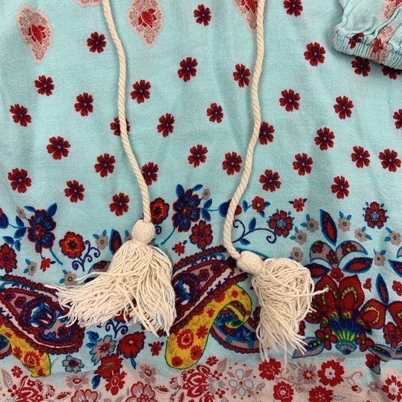 Signature Studios Dress Womens Small Tie Front Long Sleeve Midi Blue - Picture 5 of 7